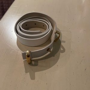 Sandro white leather belt.. 39 inches long!